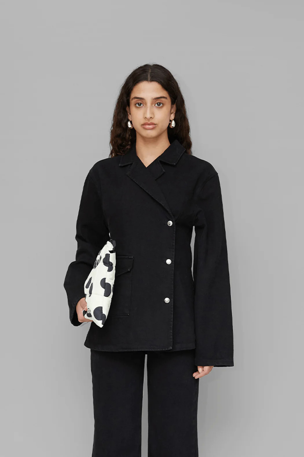 Victoria Denim Blazer - Black - OpéraSPORT