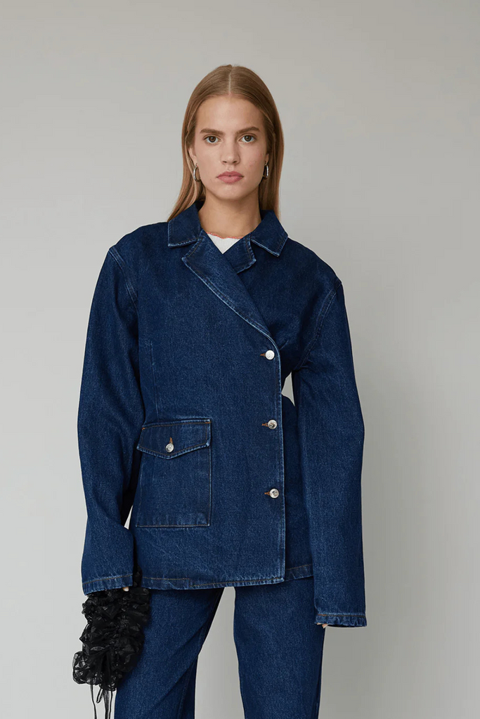 Victoria Denim Blazer - Medium Blue - OpéraSPORT