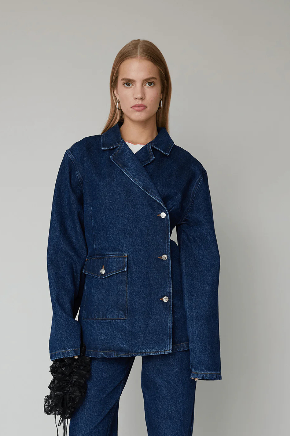 Victoria Denim Blazer -  Medium Blue - OpéraSPORT