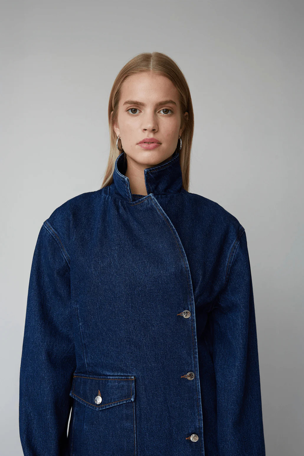 Victoria Denim Blazer -  Medium Blue - OpéraSPORT