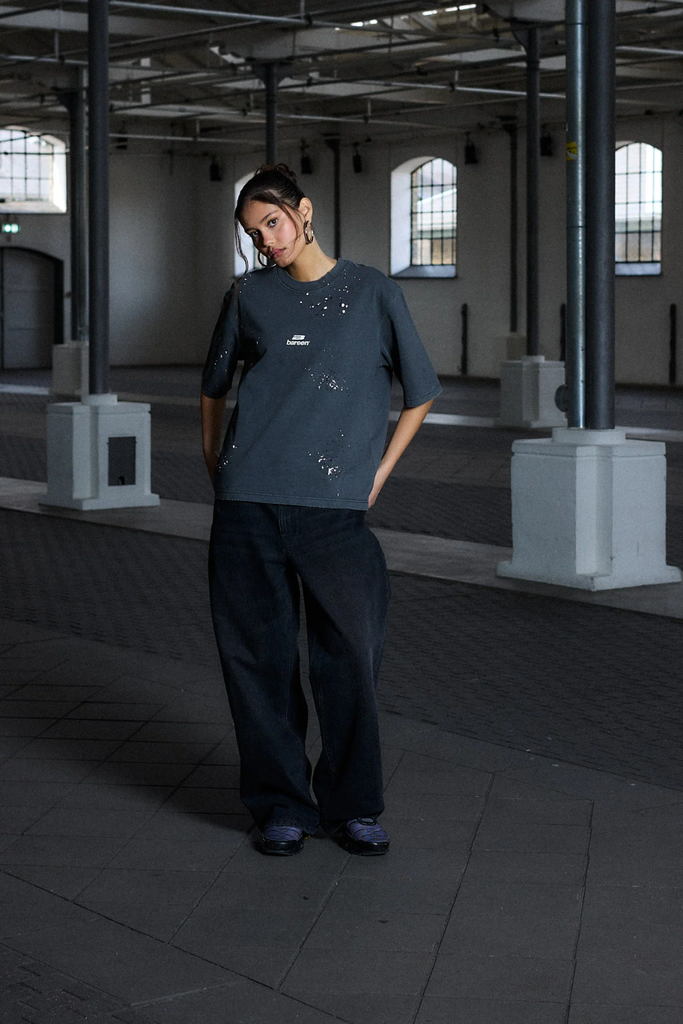 Vintage Oversized Box Fit - Stone Black - Bareen
