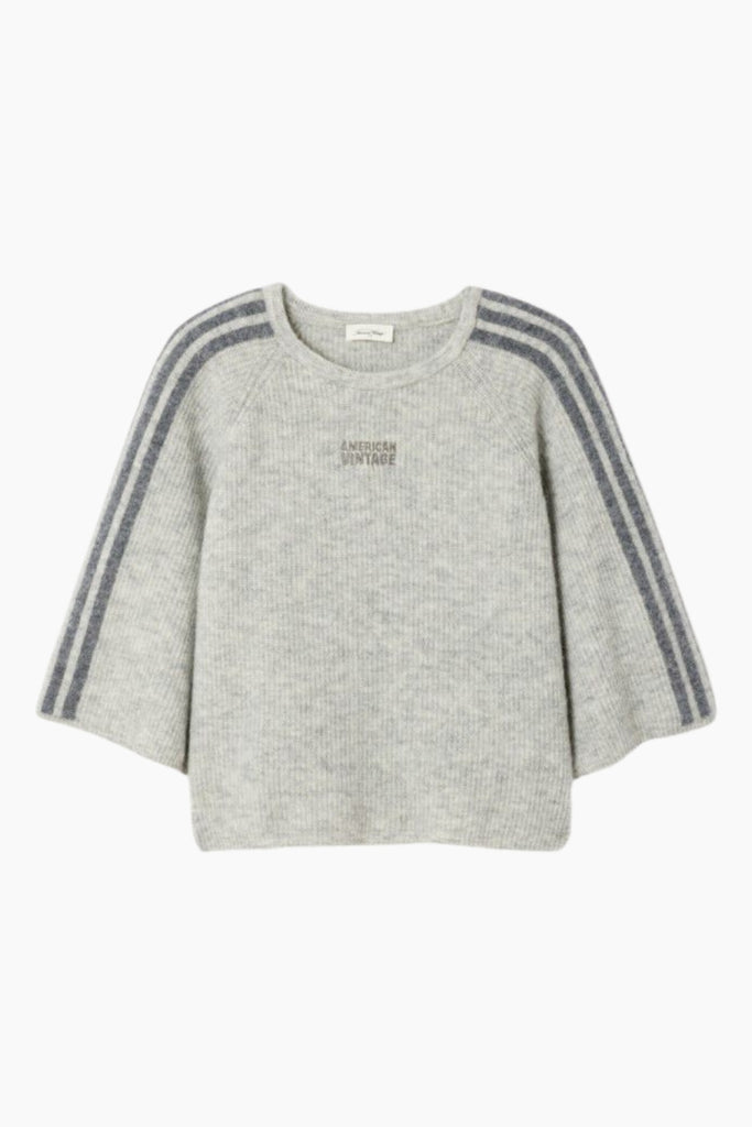 Vitow Sweater - Light Grey Melange - American Vintage