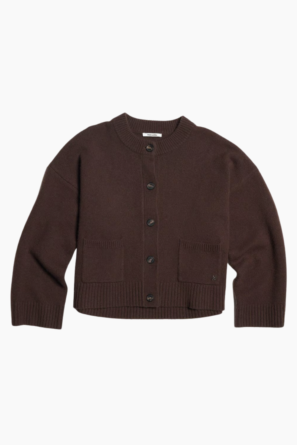 W. Wool Wide Cardigan - Dk. Brown - Holzweiler