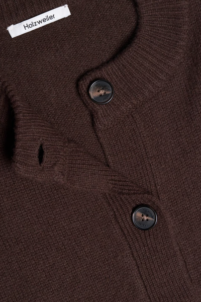 W. Wool Wide Cardigan - Dk. Brown - Holzweiler