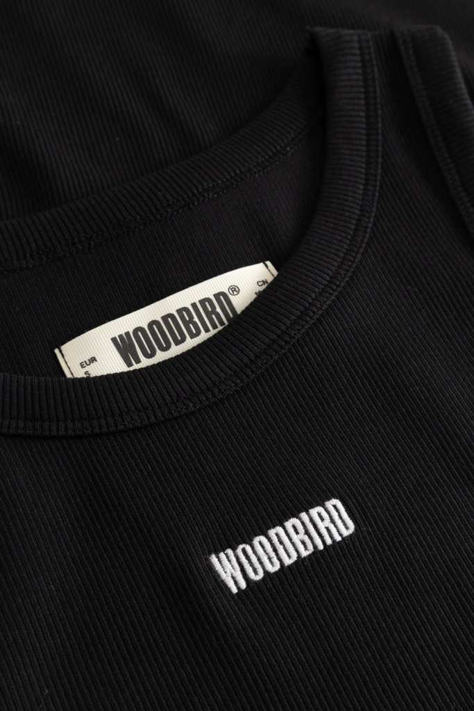 WBDee Rib Tank Top - Black - Woodbird