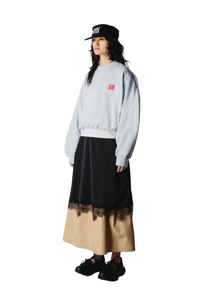 WBFranka HK Crew - Grey Melange - Woodbird