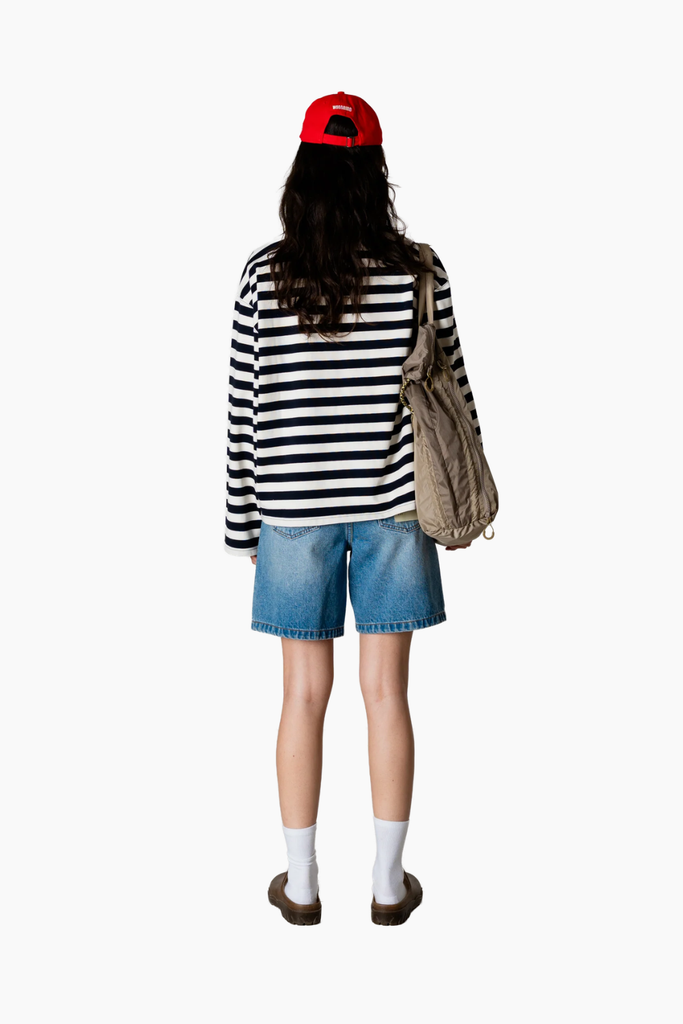 WBJoul Wide Sleeve Stripe Tee - Navy-White - Woodbird
