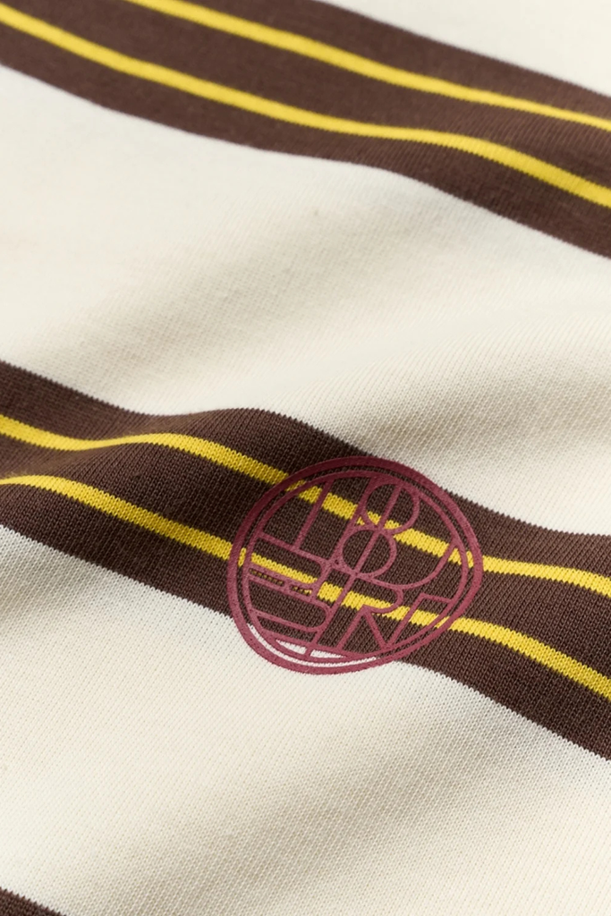 WBNiro SS Zip Polo - Brown-Off White - Woodbird