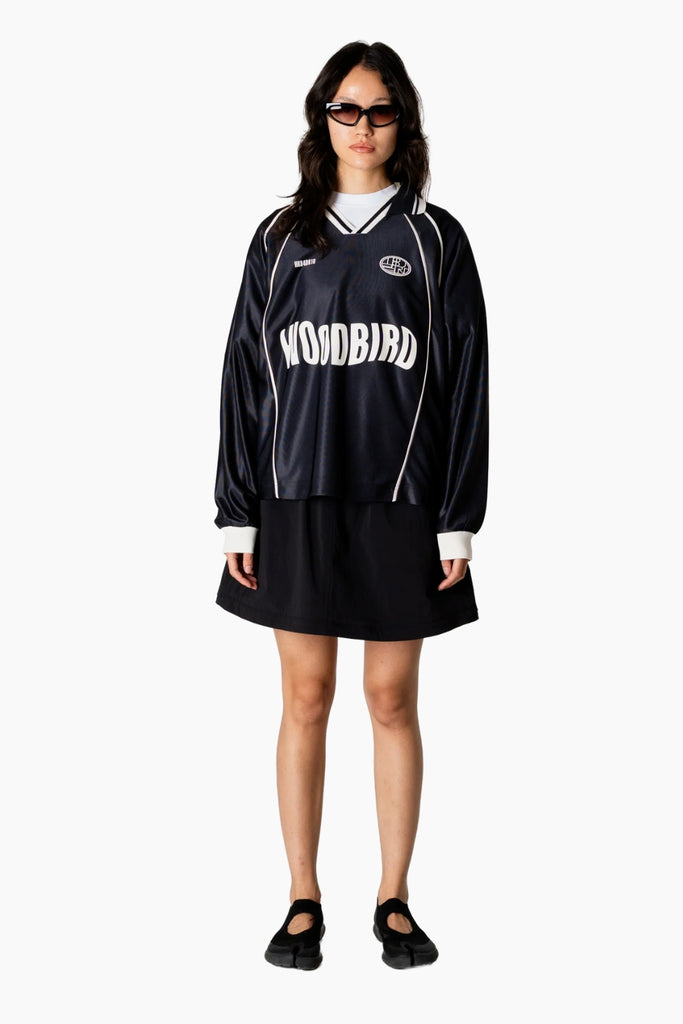 WBWaka L/S Sports Polo - Black - Woodbird