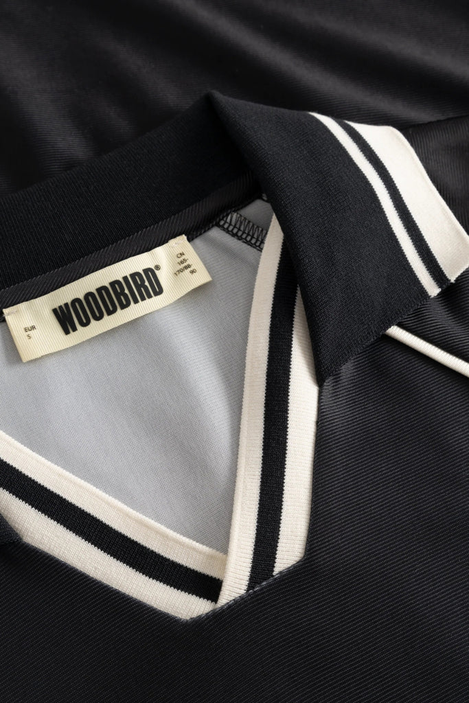 WBWaka L/S Sports Polo - Black - Woodbird