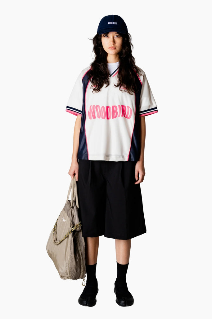 WBWaka S/S Sports Polo - Off White-Navy - Woodbird