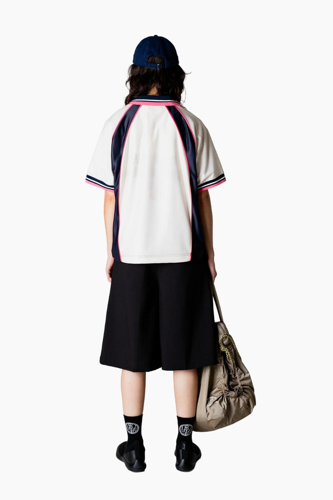 WBWaka S/S Sports Polo - Off White-Navy - Woodbird