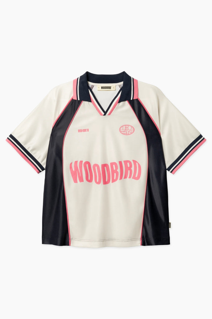 WBWaka S/S Sports Polo - Off White-Navy - Woodbird