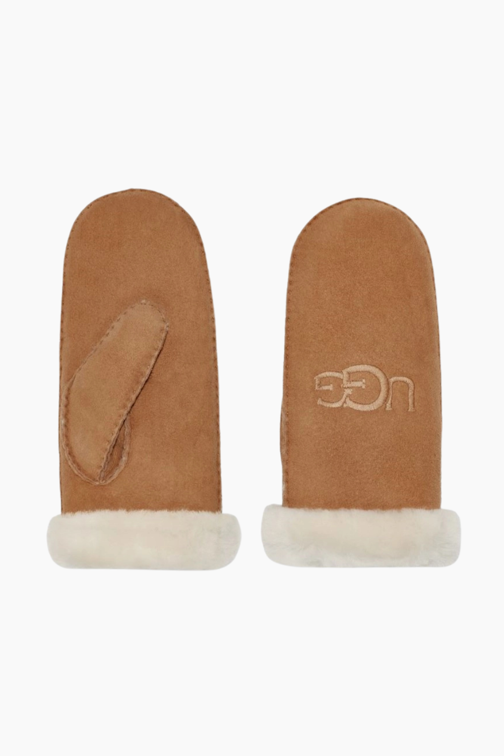 W Sheepskin Embroider Mitten - Chestnut - UGG