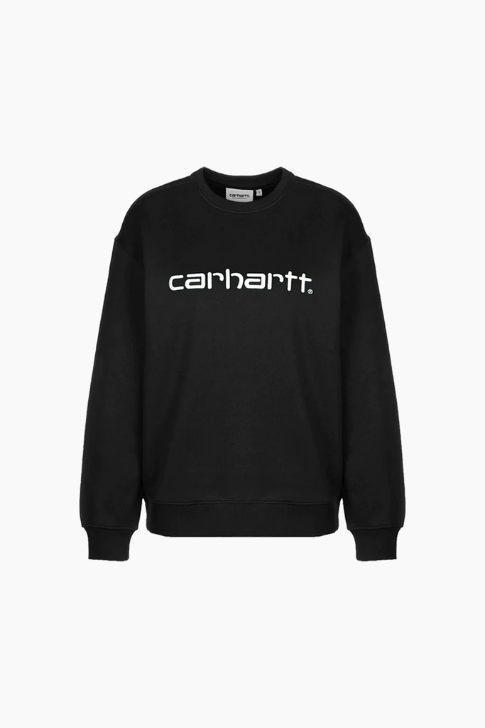 W' Carhartt Sweatshirt - Black / White - Carhartt WIP