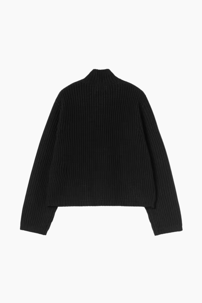 W' Detroit Half Zip Sweater - Black - Carhartt WIP