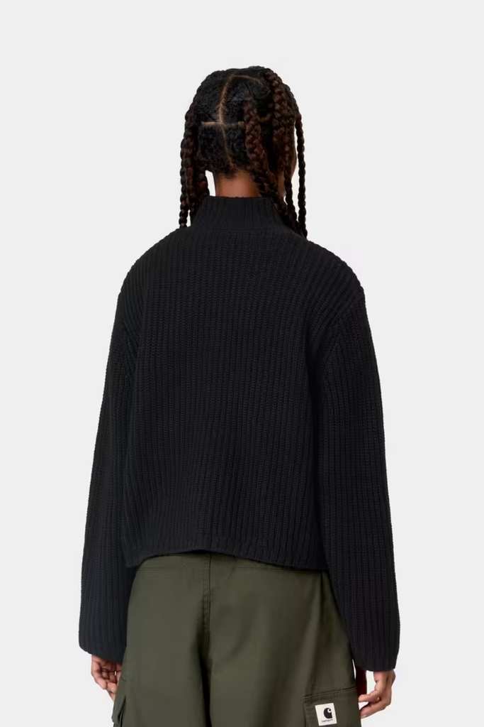 W' Detroit Half Zip Sweater - Black - Carhartt WIP