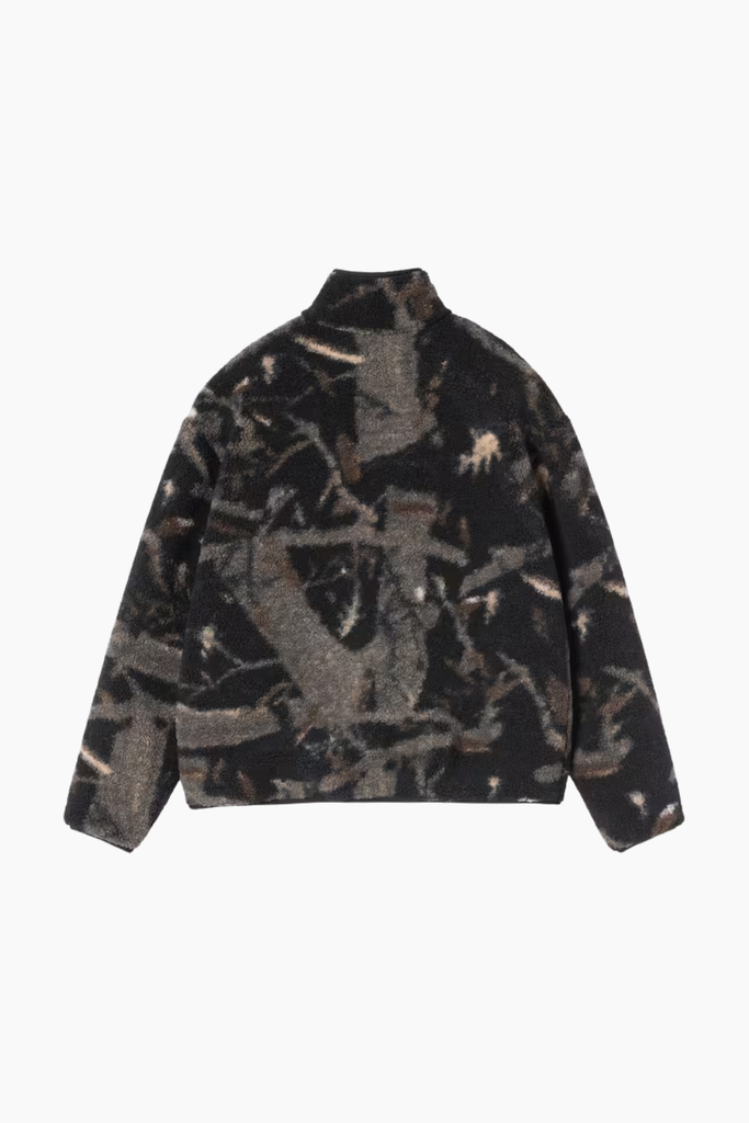 W' Elliot High Neck Liner - Camo Feather Tree, Black/Black - Carhartt WIP