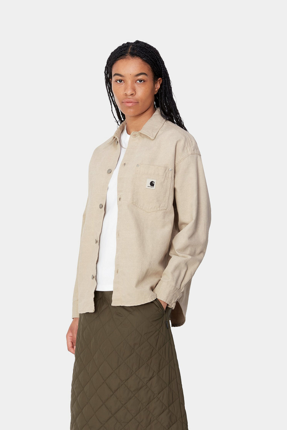 W' Ethel Shirt Jacket - Natural (Rinsed) - Carhartt WIP