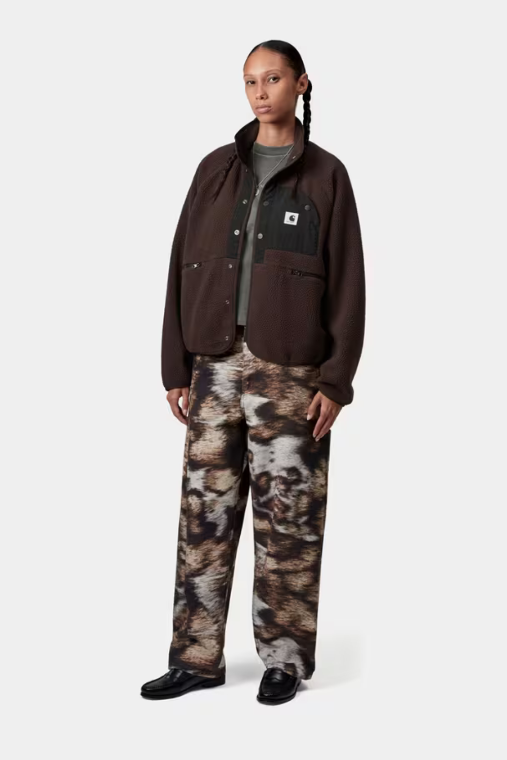 W' Flynn Fleece Jacket - Palisander/Black - Carhartt WIP