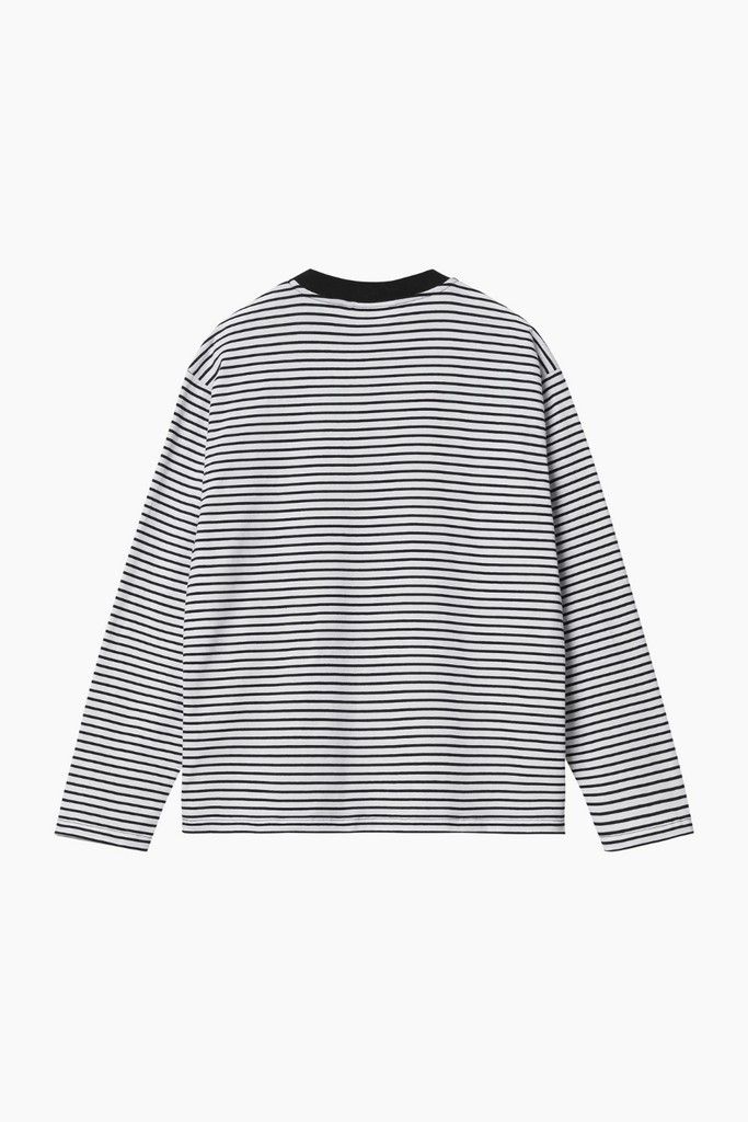 W' L/S Coleen T-Shirt - Coleen Stripe, White/Black - Carhartt WIP