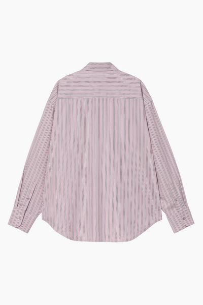 W' L/S Grimsby Shirt - Grimsby Stripe/Pink Fog - Carhartt WIP