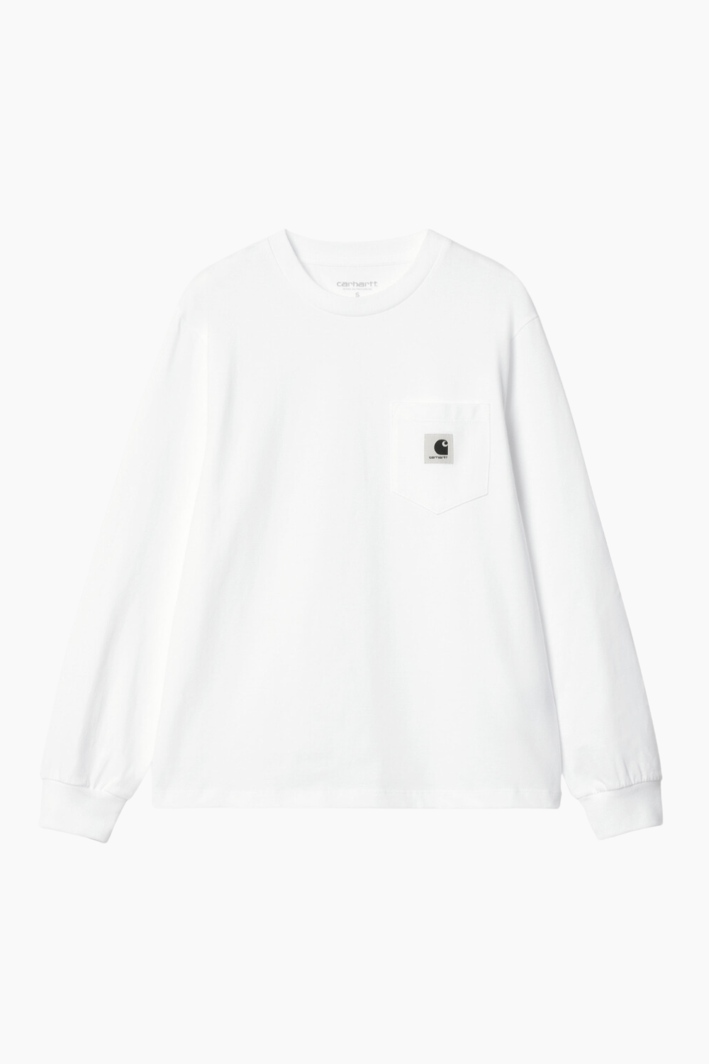 W' L/S Pocket T-Shirt - White - Carhartt WIP