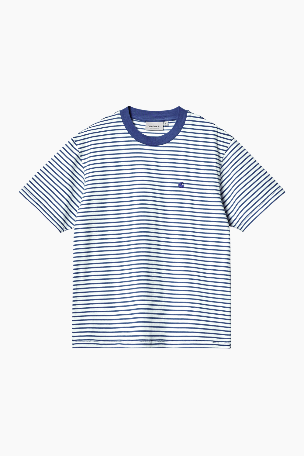 W' S/S Coleen T-Shirt - Coleen Stripe, White/Acapulco - Carhartt WIP