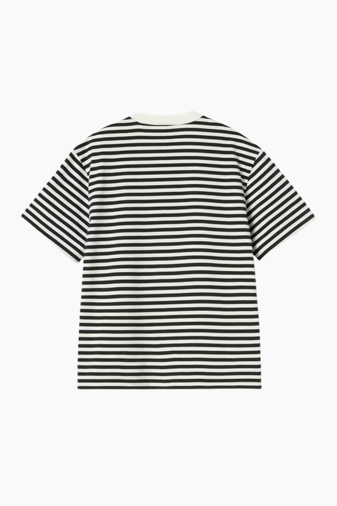 W' S/S Ezra T-Shirt Stripe - Black - Carhartt WIP