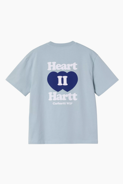 W' S/S Heart II Hartt T - Blue Fog - Carhartt WIP
