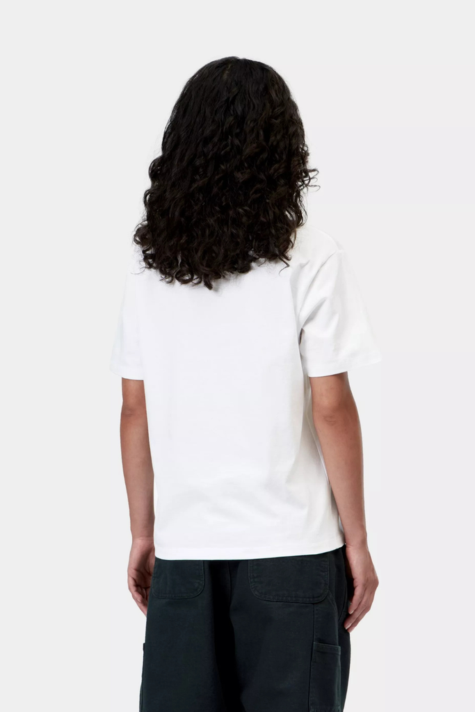 W' S/S Pocket Small Heart T-Shirt - White - Carhartt WIP
