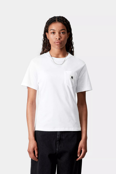 W' S/S Pocket T-shirt - White - Carhartt WIP