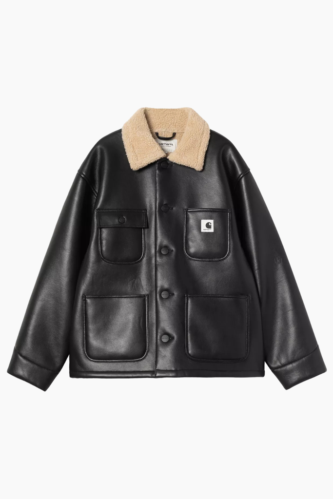 W' Shepton OG Michigan Coat - Black/Natural - Carhartt WIP