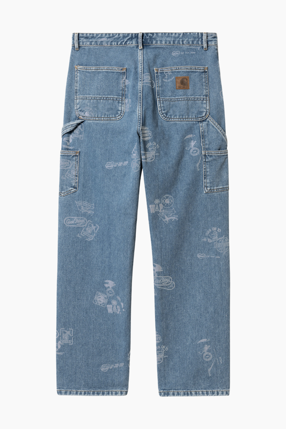 W' Stamp Pants - Stamp Print Blue Bleached - Carhartt WIP
