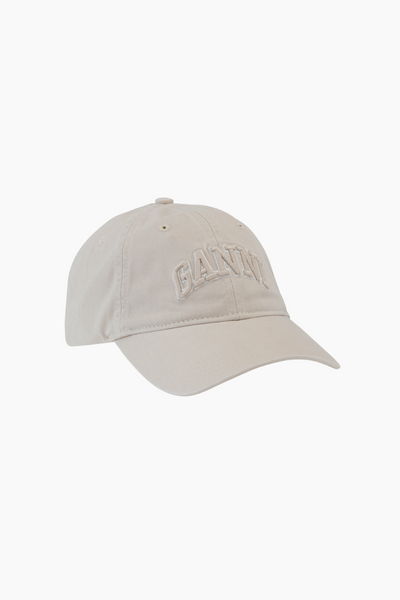 Washed Cotton Canvas Cap A6901 - Egret - GANNI