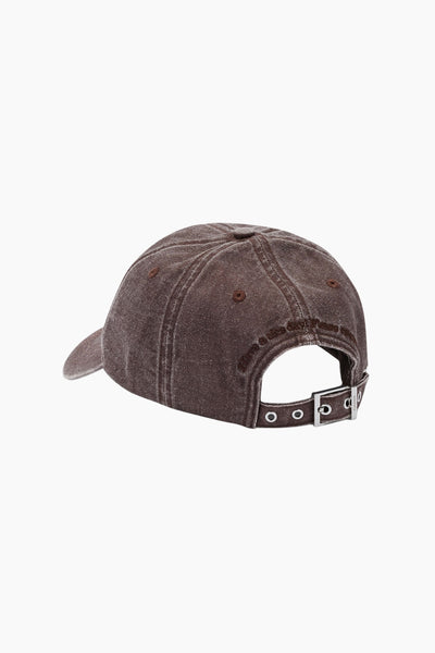 Washed Cotton Canvas Cap B3020105 - Chocolate Plum - GANNI
