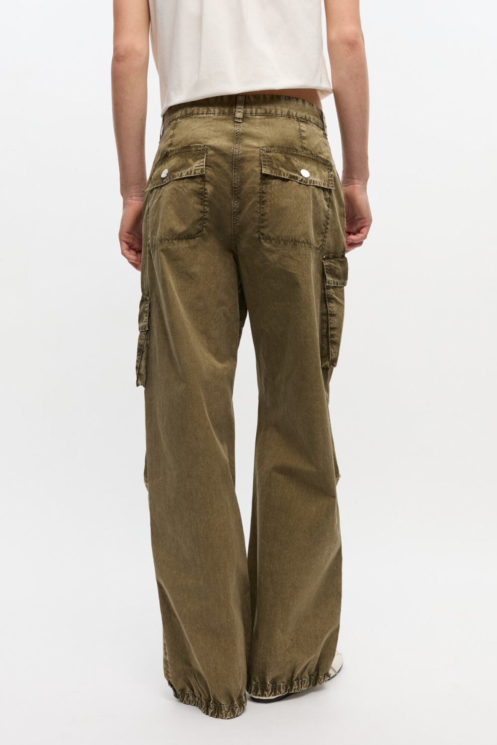 Washed Cotton Twill Pants W0754 - Kalamata - GANNI