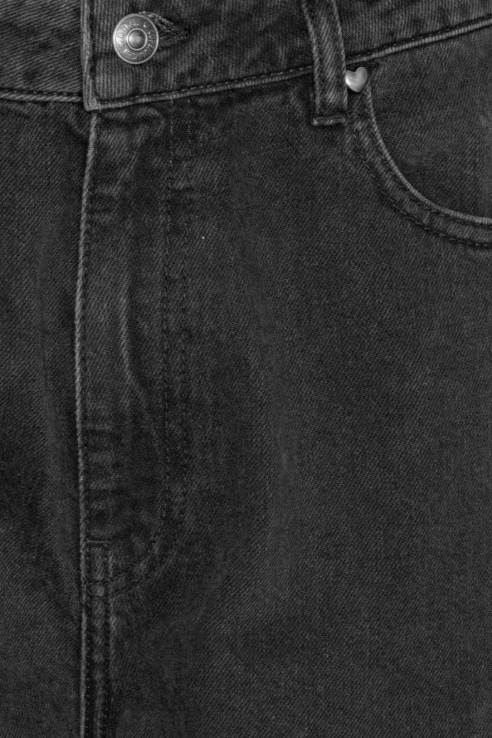 Wide Leg 5 Pocket Jeans - Black Washed - ROTATE