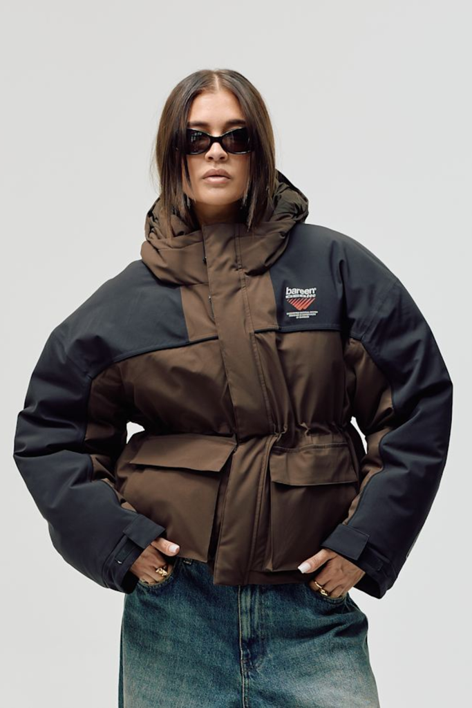 Women's Parka Jacket - Brown - Bareen