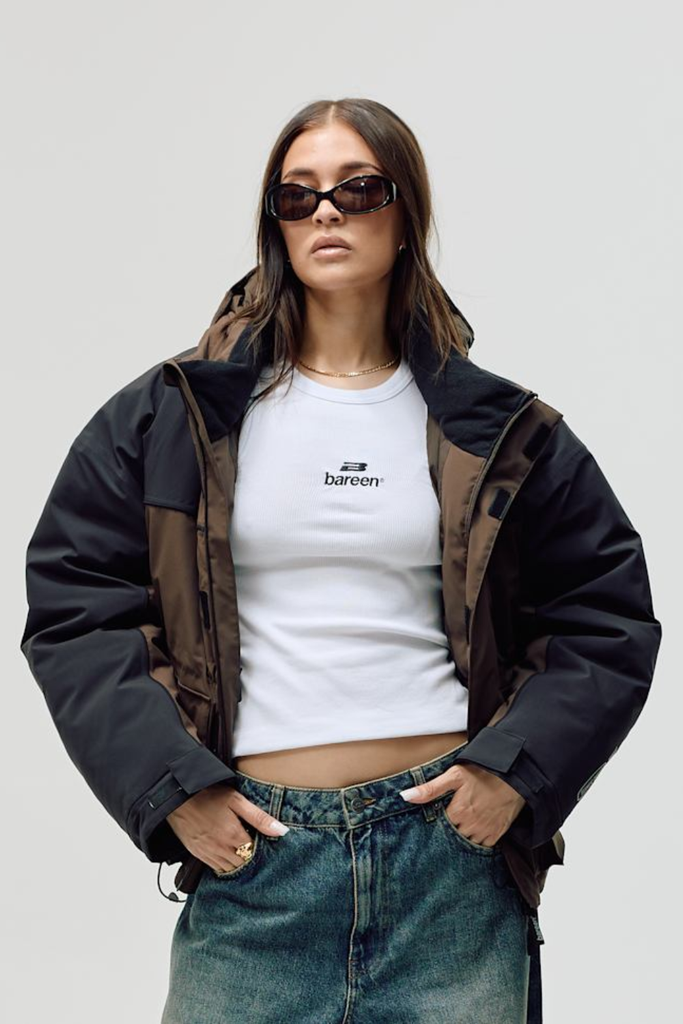 Women's Parka Jacket - Brown - Bareen