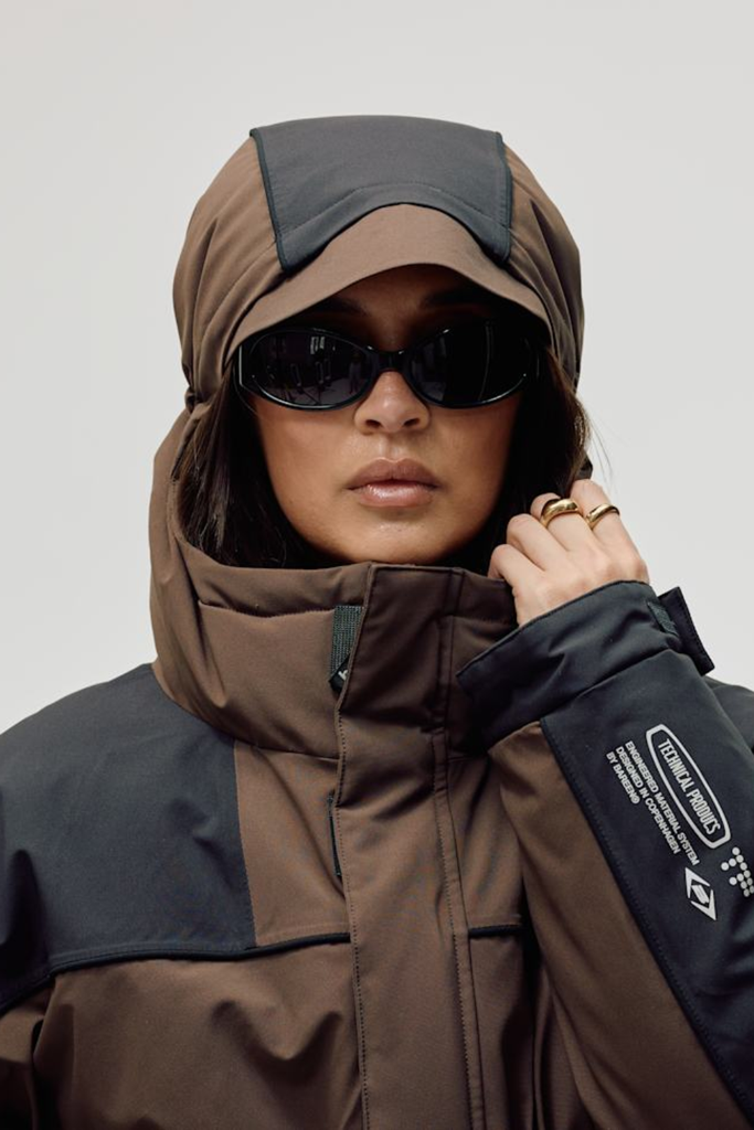 Women's Parka Jacket - Brown - Bareen