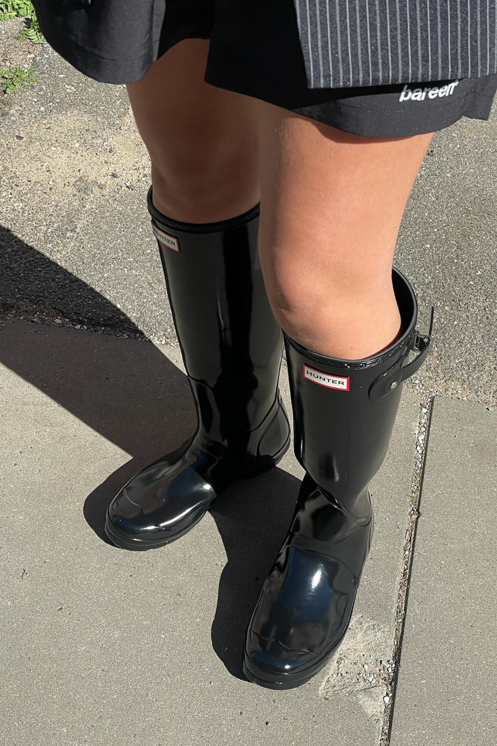 Womens Original Tall Gloss Boot - Black - Hunter