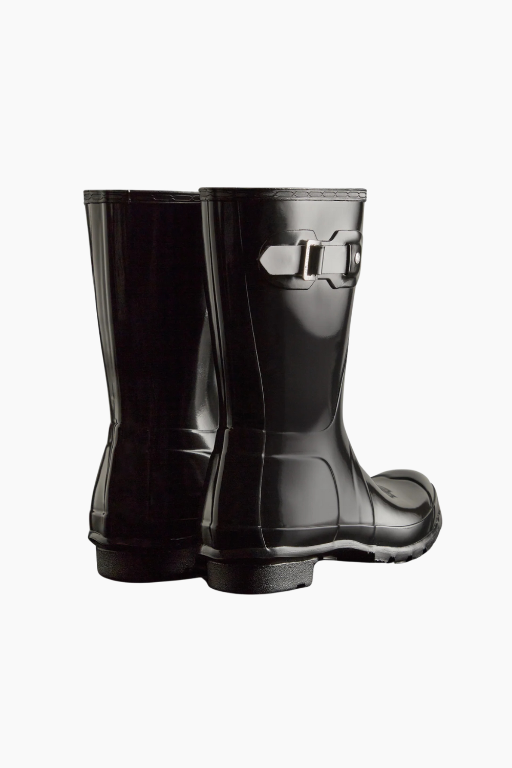 Womens Original Short Gloss Boot - Black - Hunter