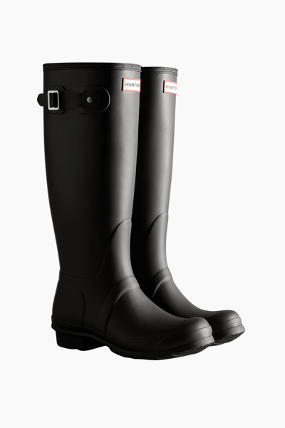 Womens Original Tall Hunter Tri Colour Logo Boot  - Black - Hunter