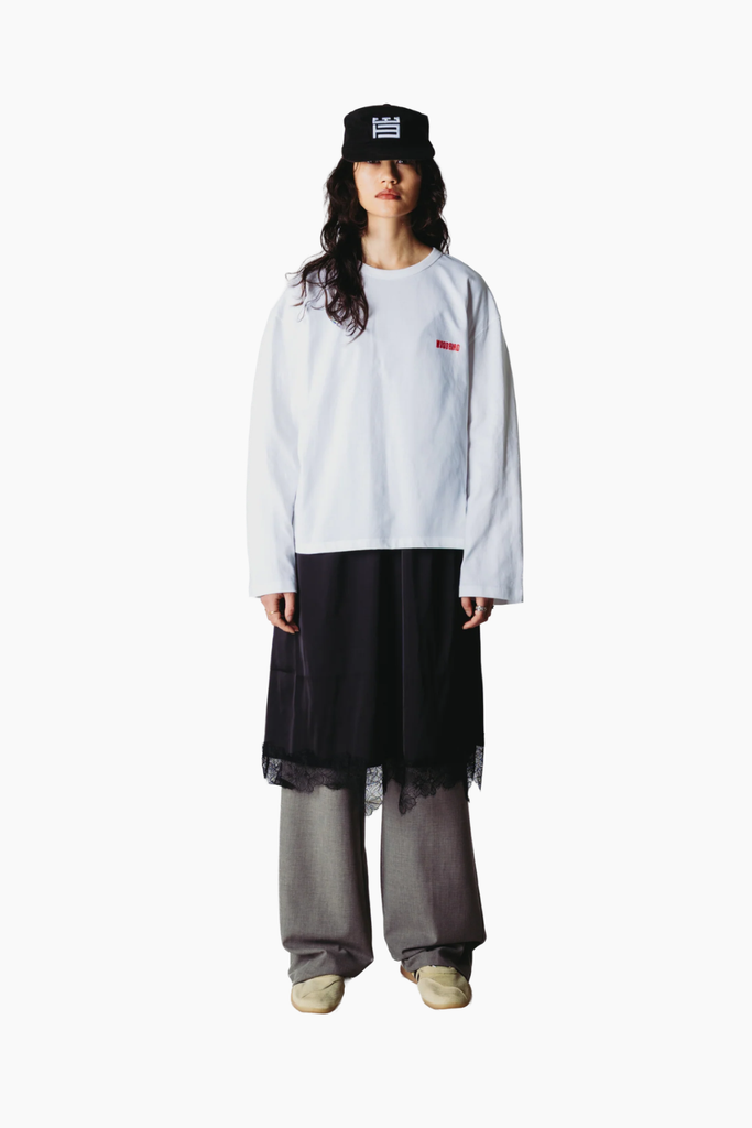 Woodbird WBJoul LS Mono Tee - Hvid - Woodbird
