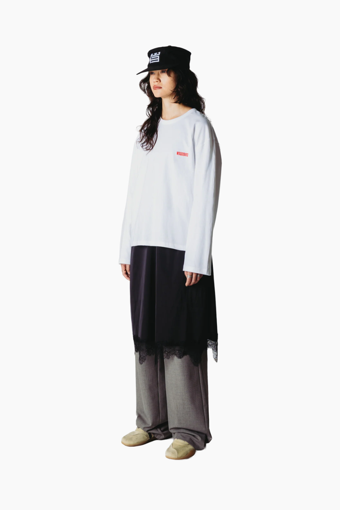 Woodbird WBJoul LS Mono Tee - Hvid - Woodbird