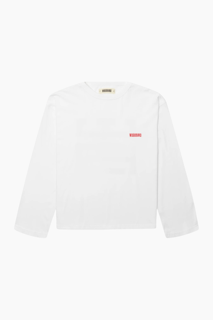 Woodbird WBJoul LS Mono Tee - Hvid - Woodbird