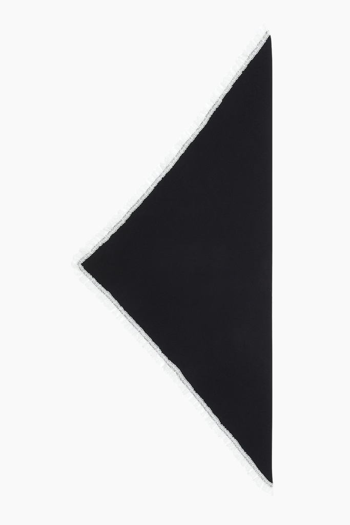 Wool Lace Triangular Scarf - Sky Captain - GANNI
