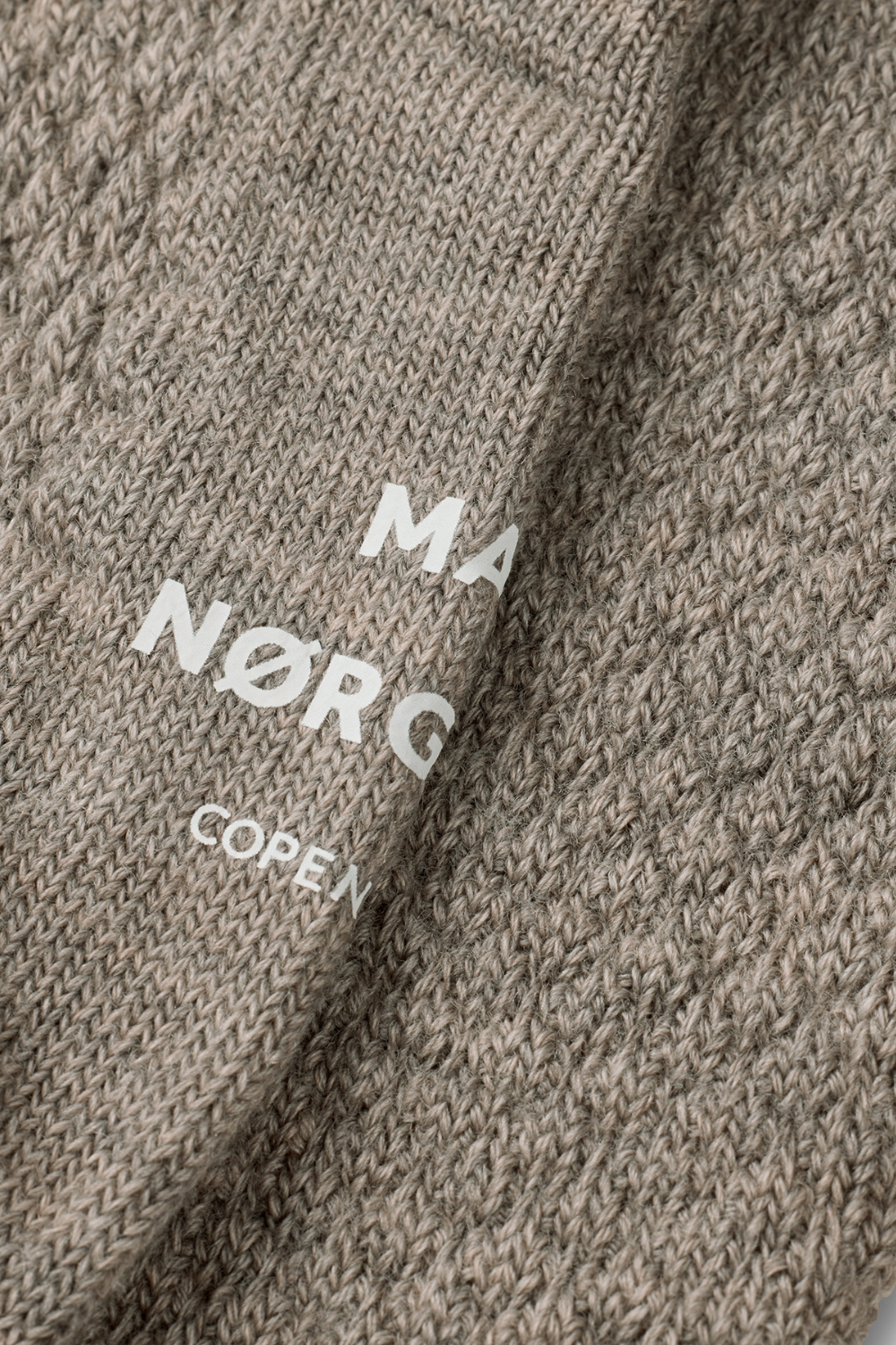 Woolen Bubble Socks - Silver Birch Melange - Mads Nørgaard
