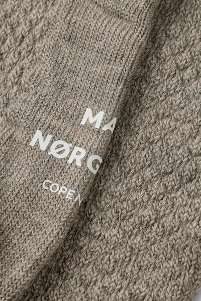 Woolen Bubble Socks - Silver Birch Melange - Mads Nørgaard